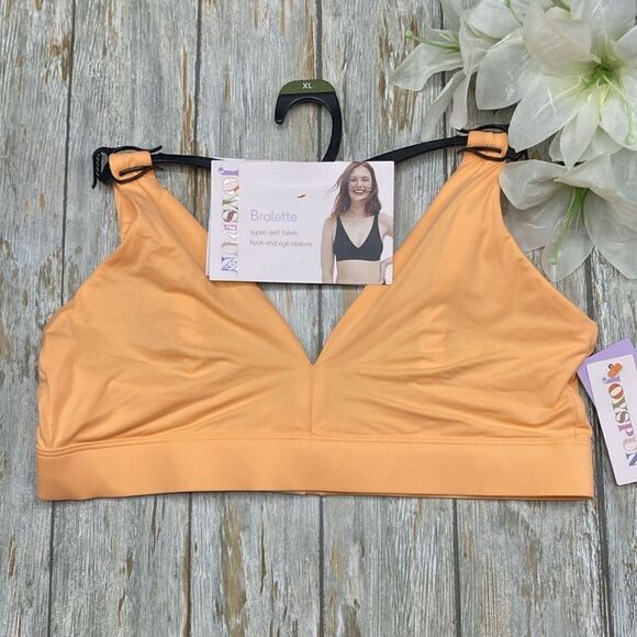 Women's Unlined Soft Comfy Brushed Plunge Bralette Size XL - Picture 1 of 7